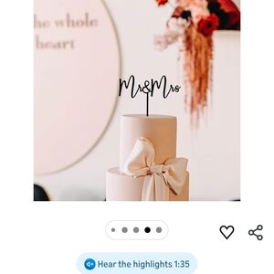 Elegant Mr & Mrs Cake Topper - Black